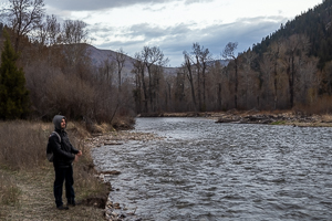 Photo of our PhD Student - Karol Nowak during his visit to Montana